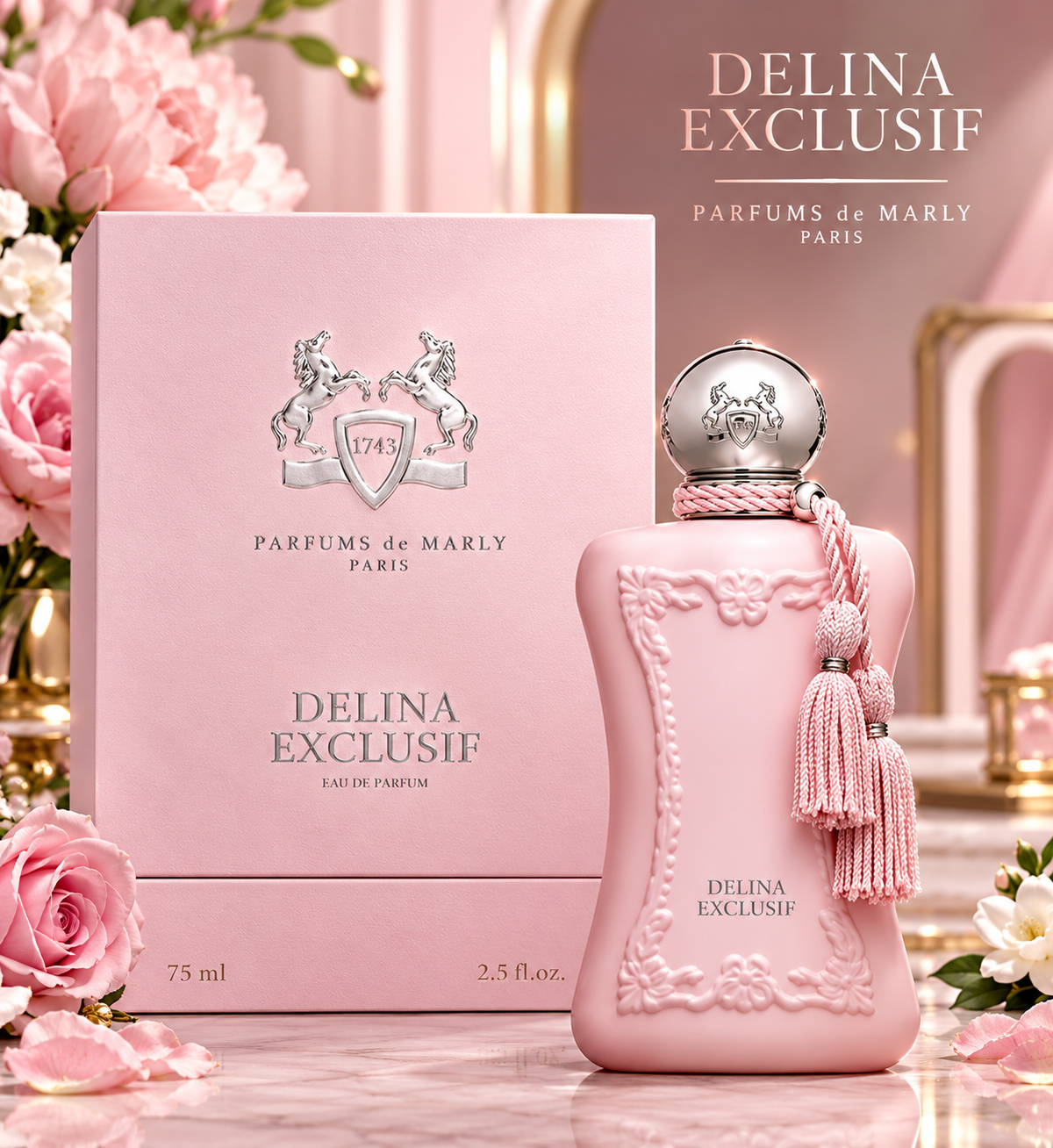 Delina Exclusif by Parfums de Marly 2.5oz-75mL PARFUM Original & 100% Authentic