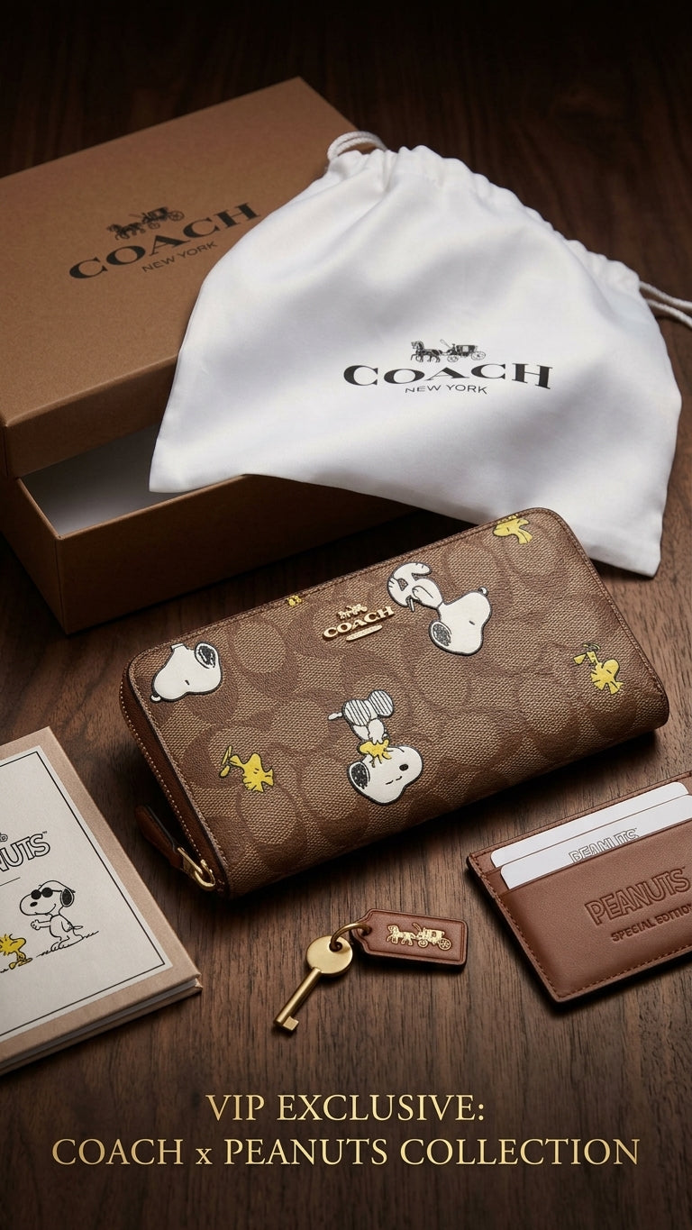 COACH x PEANUTS Long Zip around Wallet